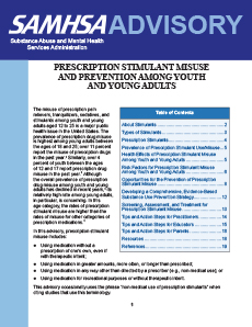 Prescription Stimulant Misuse and Prevention Among Youth and Young Adults